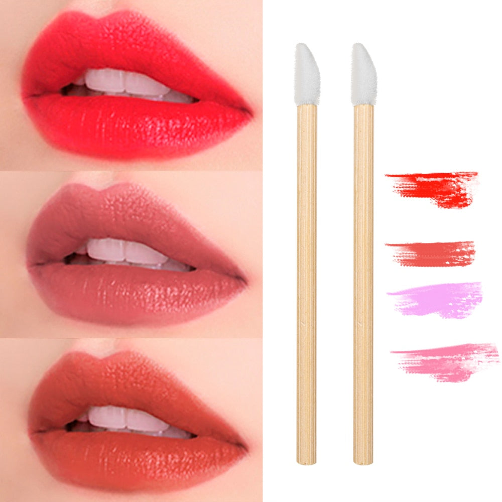 Bamboo lip brushes for makeup