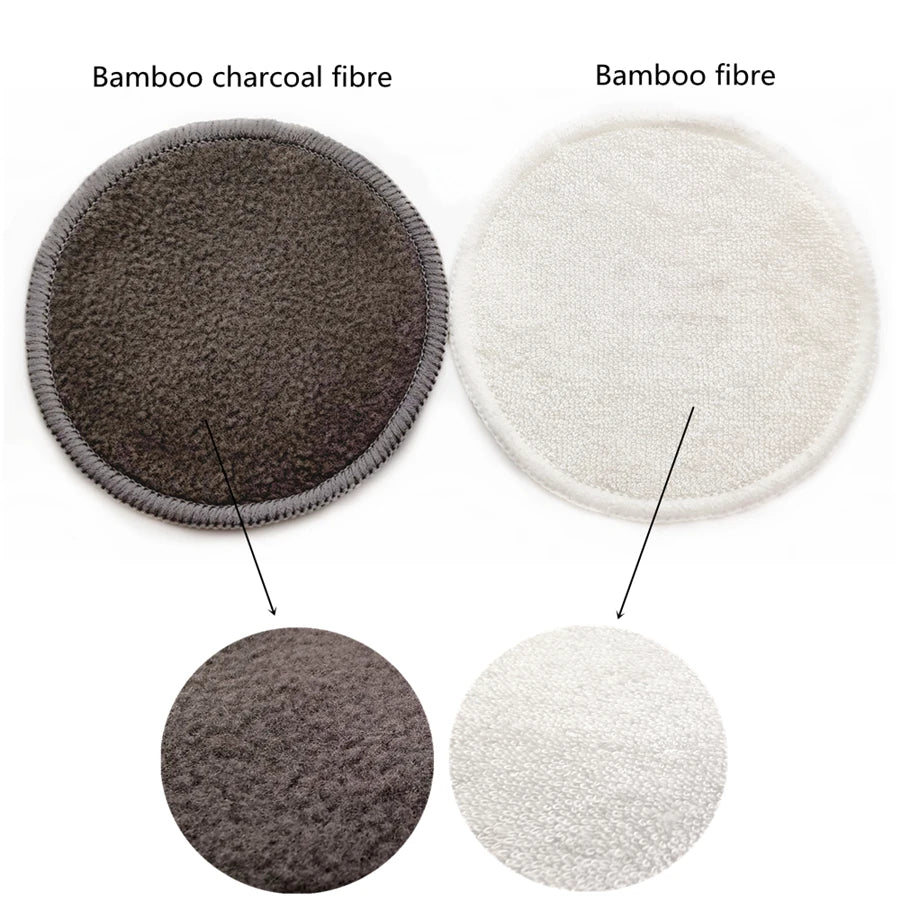 Set of 12 reusable bamboo makeup remover pads