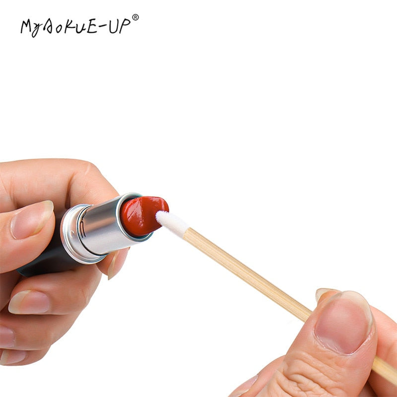 Brosses à lèvres en bambou pour maquillage