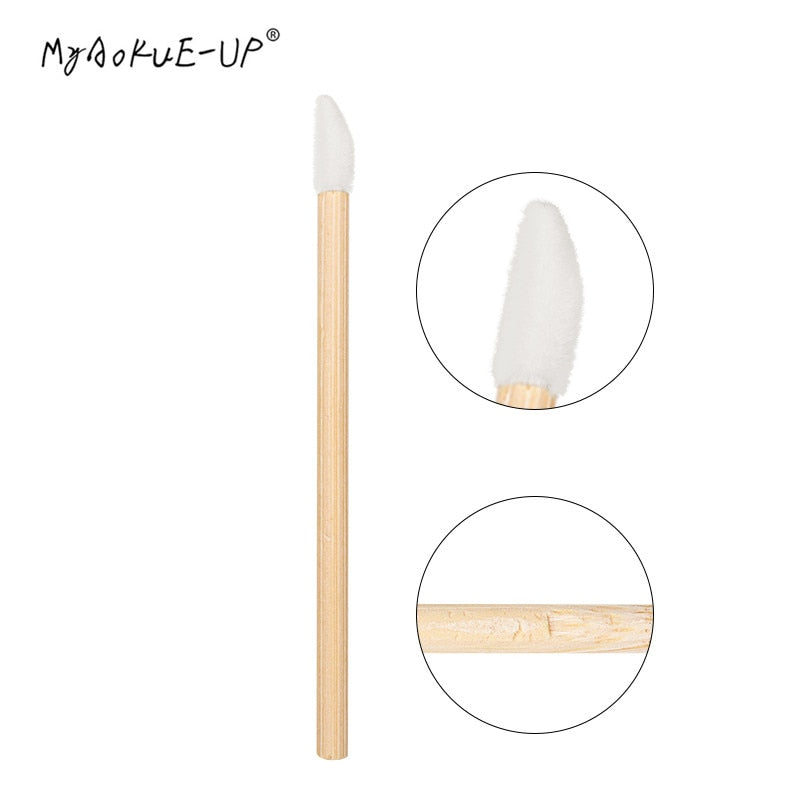 Brosses à lèvres en bambou pour maquillage