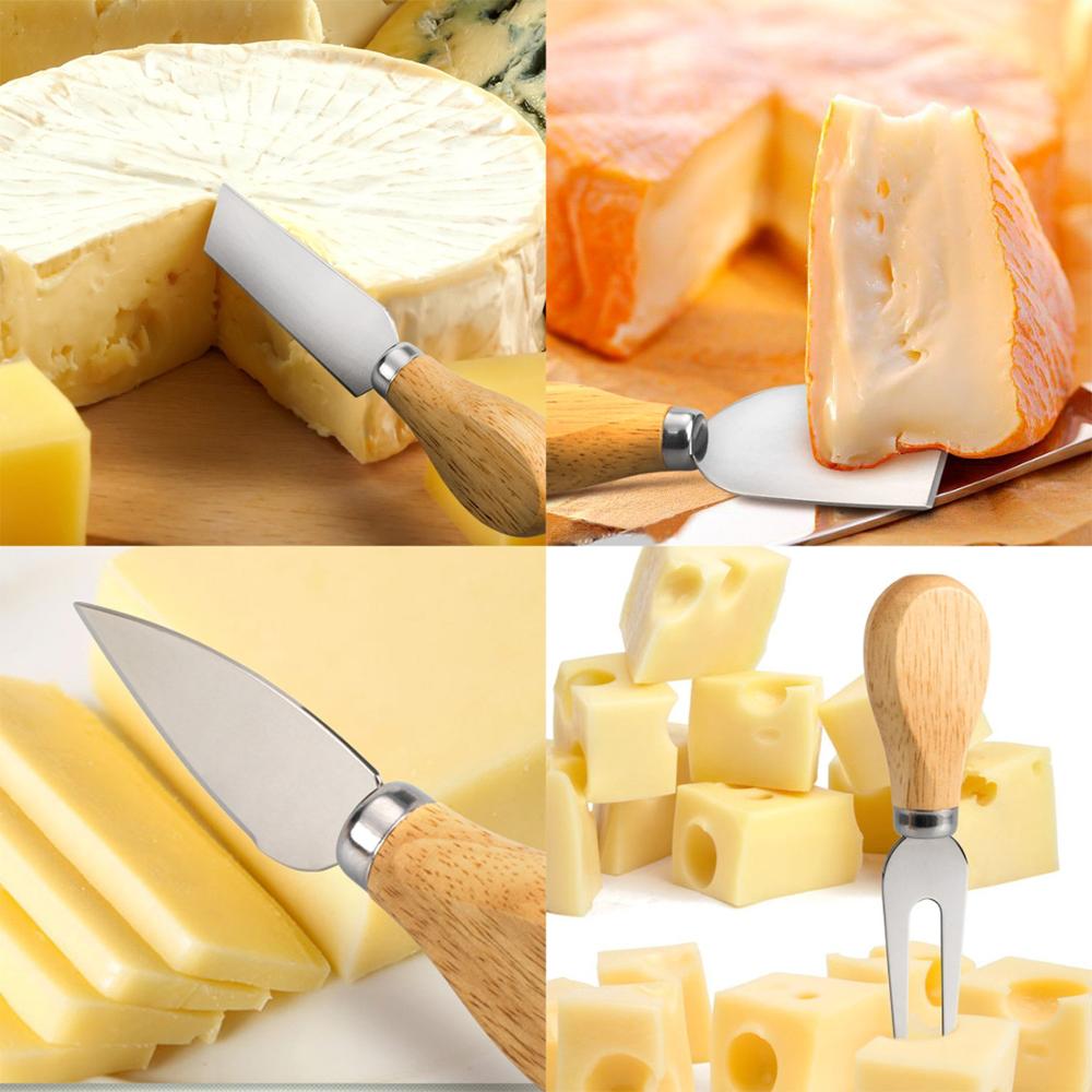 Ensemble de 4 Pièces pour Fromage en Bambou