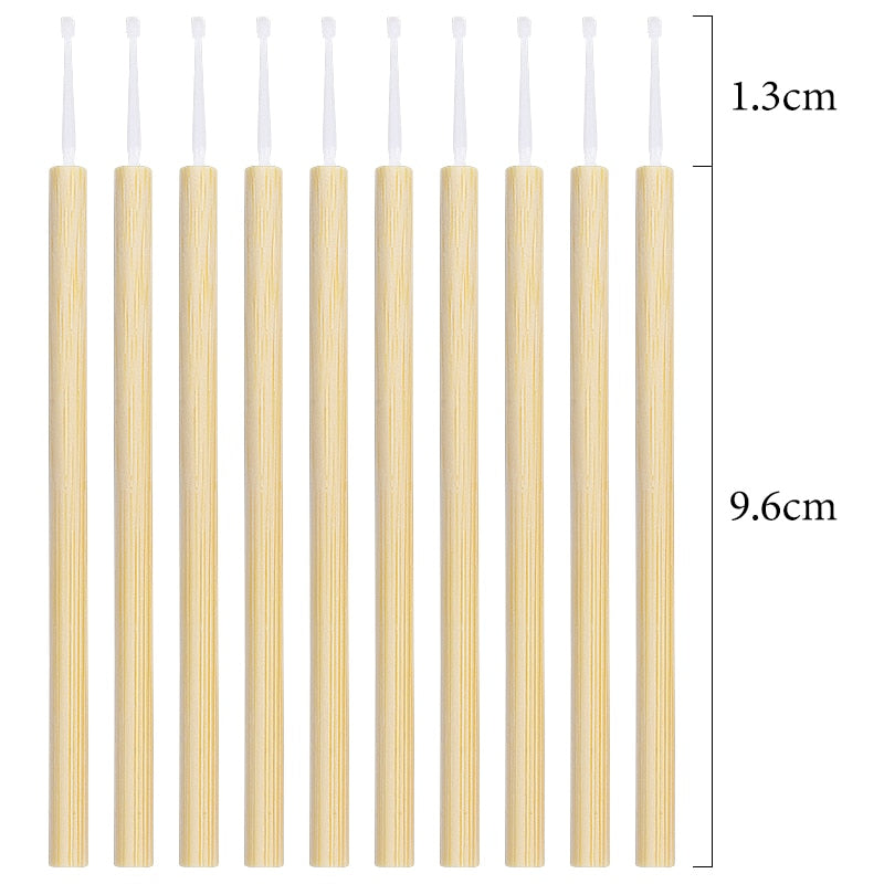 50 micro-brosses en bambou pour maquillage