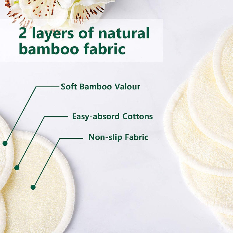 Tampons démaquillants en charbon de bambou