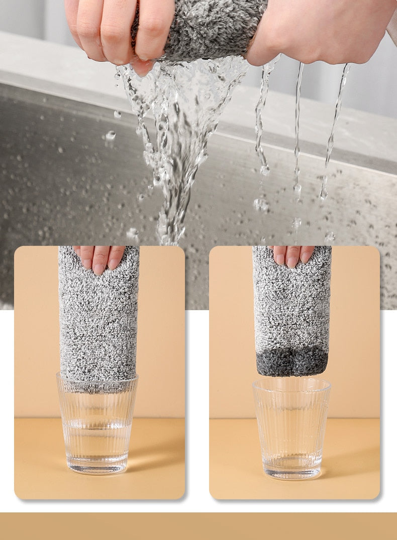 Chiffons de nettoyage en Fibre de charbon de bambou