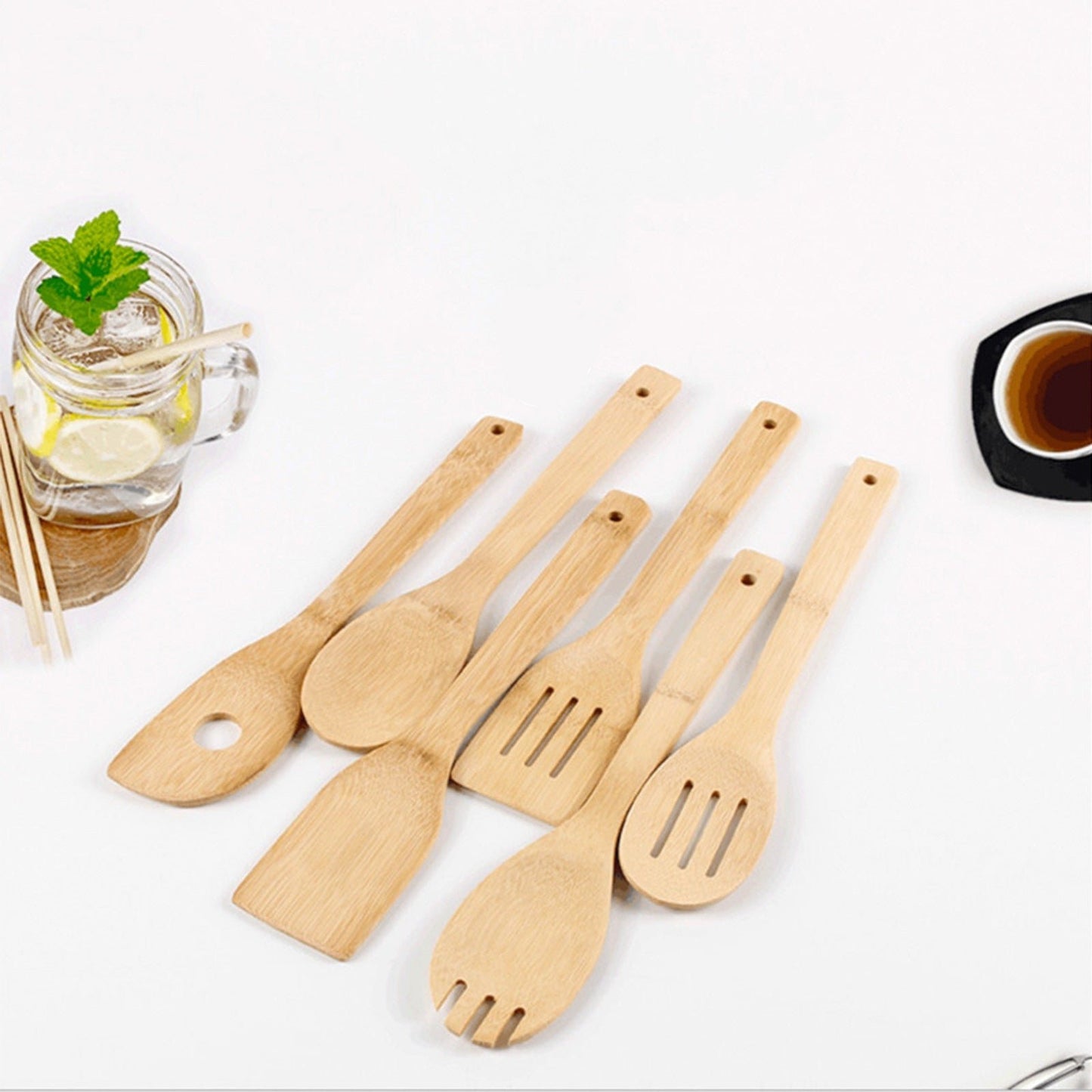 Ensemble de 6 spatules en bambou