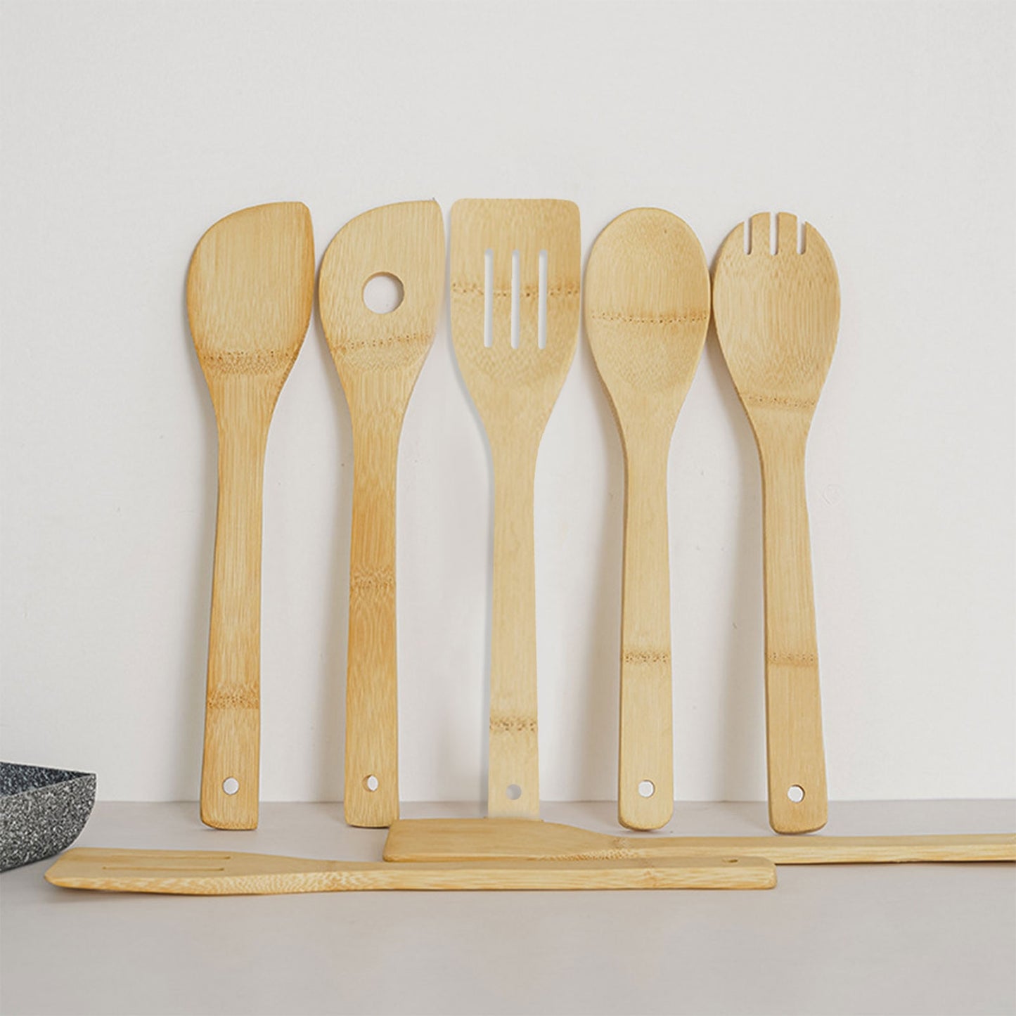 Ensemble de 6 spatules en bambou