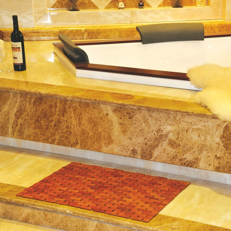 Bamboo bathroom mat