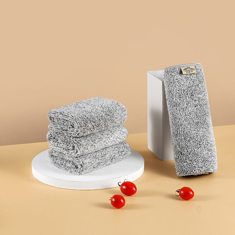 Chiffons de nettoyage en Fibre de charbon de bambou