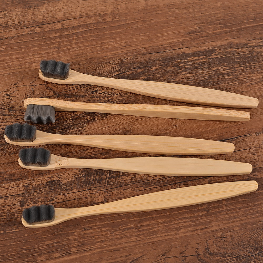 5 Brosses à Dents Ultra Douces en Bambou