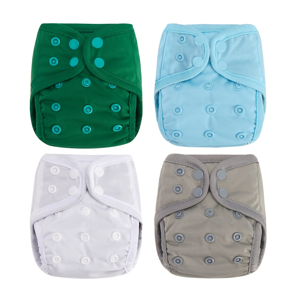 Couches lavables pour bébé "Happy Flute" - par 4