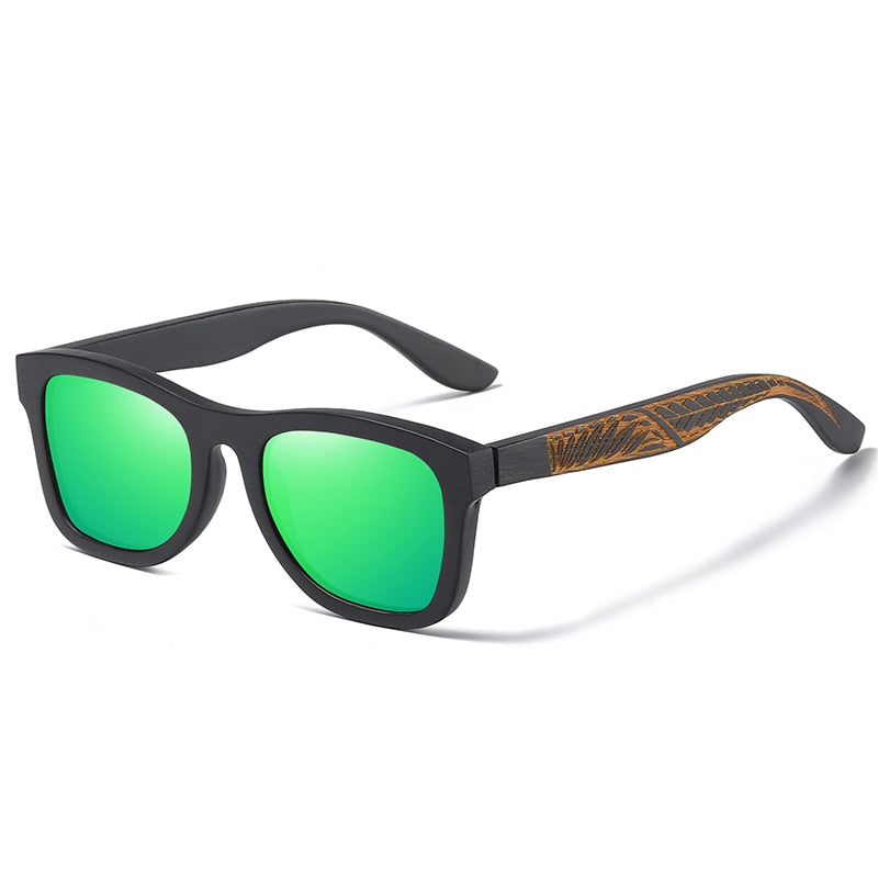 Lunettes solaires en bambou noir