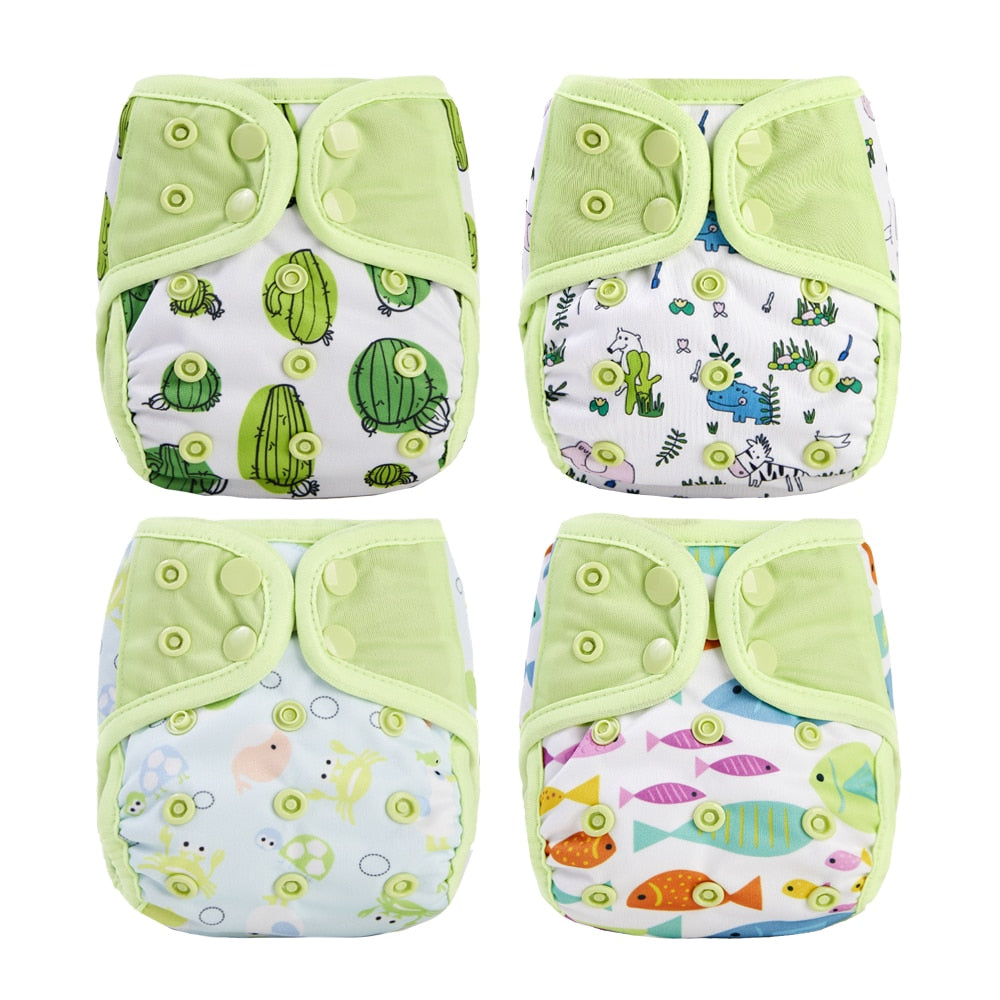 Couches lavables pour bébé "Happy Flute" - par 4