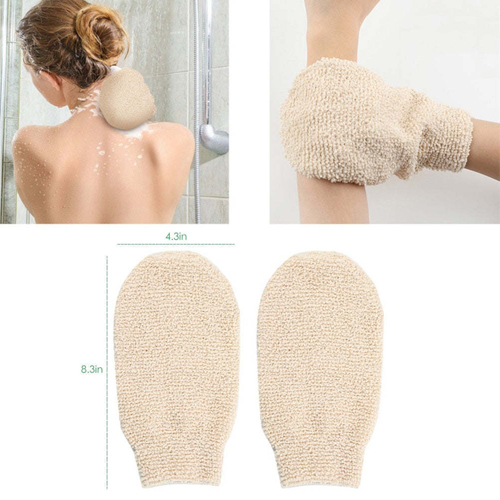 Gants exfoliants pour la douche - Par 2