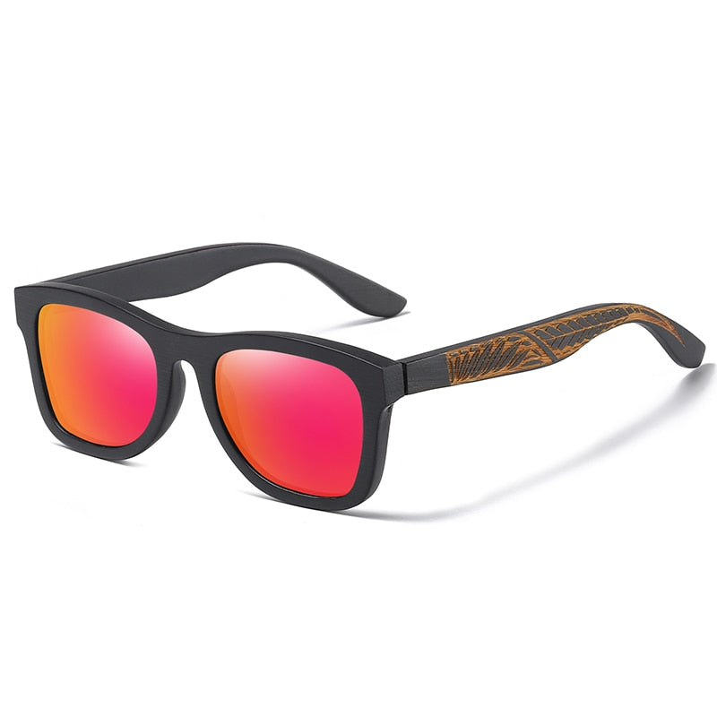 Lunettes solaires en bambou noir