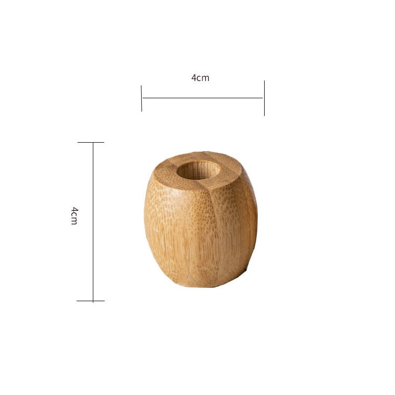Bamboo toothbrush case and holder