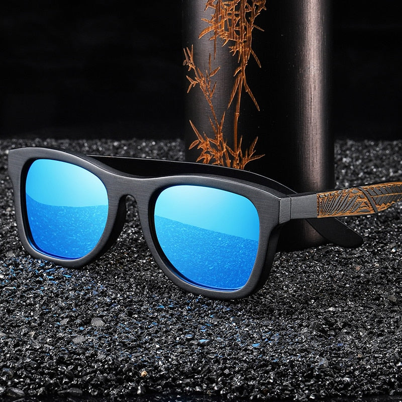 Lunettes solaires en bambou noir