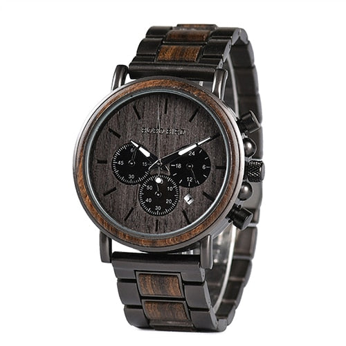 Montre Chronographe Homme en bambou