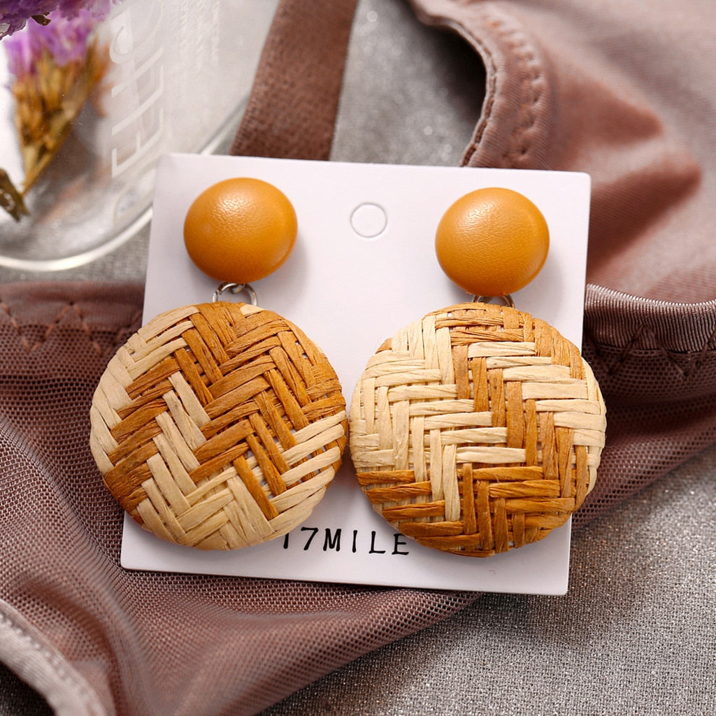 Boucles d'oreilles en bois de bambou