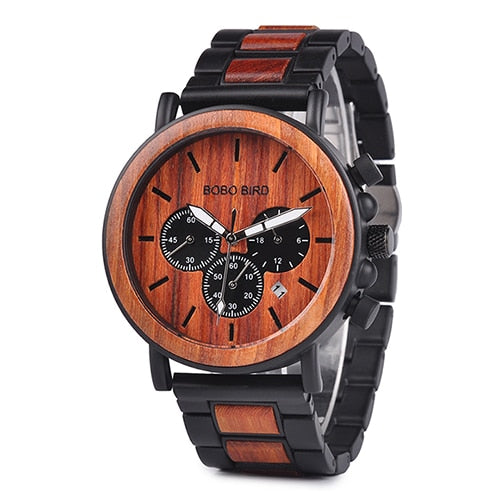 Montre Chronographe Homme en bambou