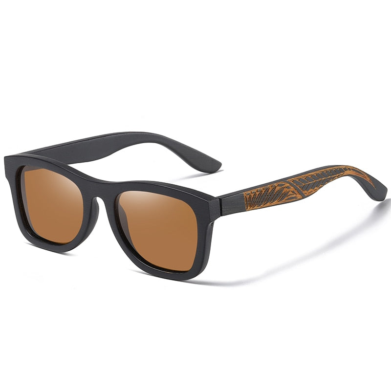 Lunettes solaires en bambou noir