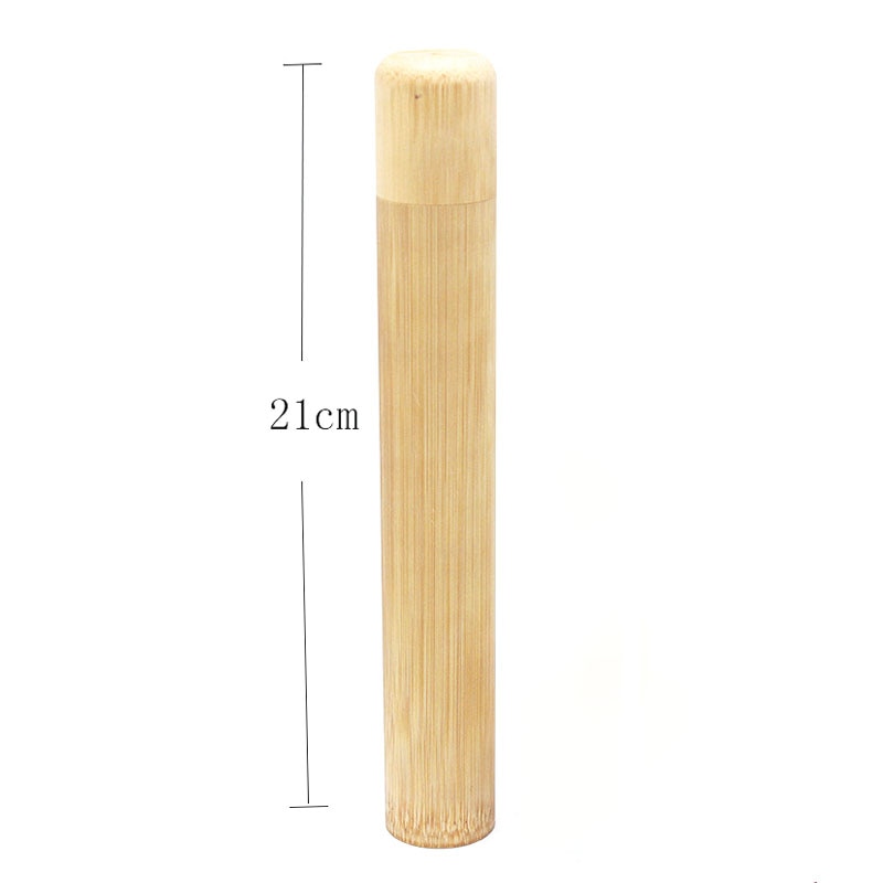 Bamboo toothbrush case and holder