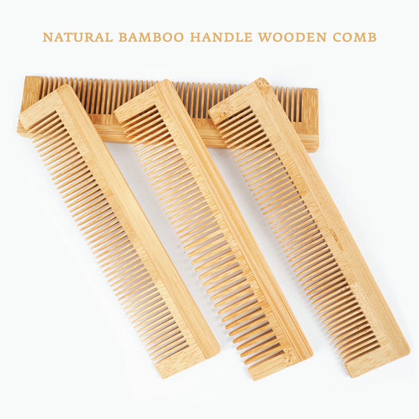 Peigne à cheveux en bambou naturel