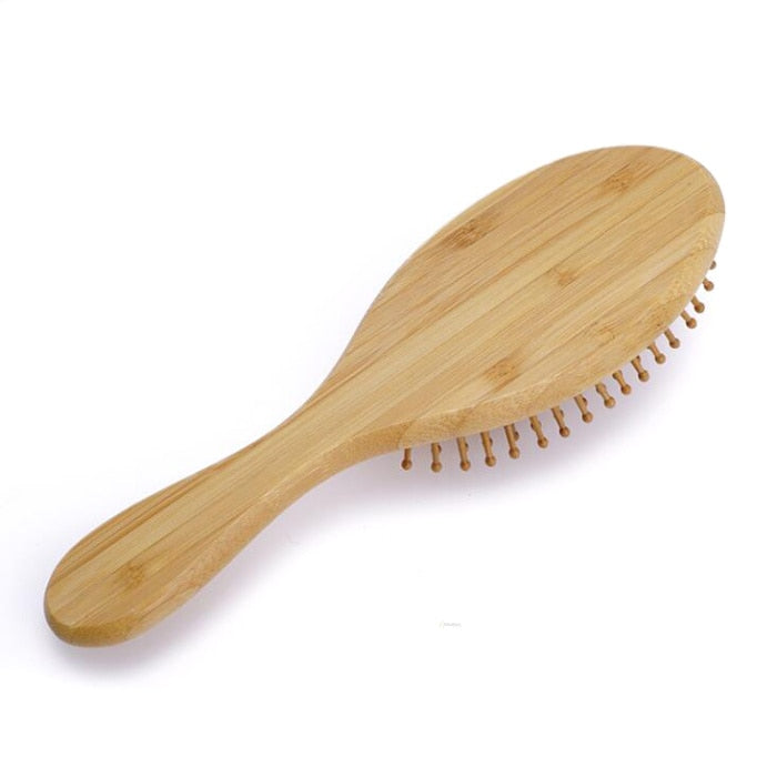 Brosse à cheveux en bambou avec coussin d'air