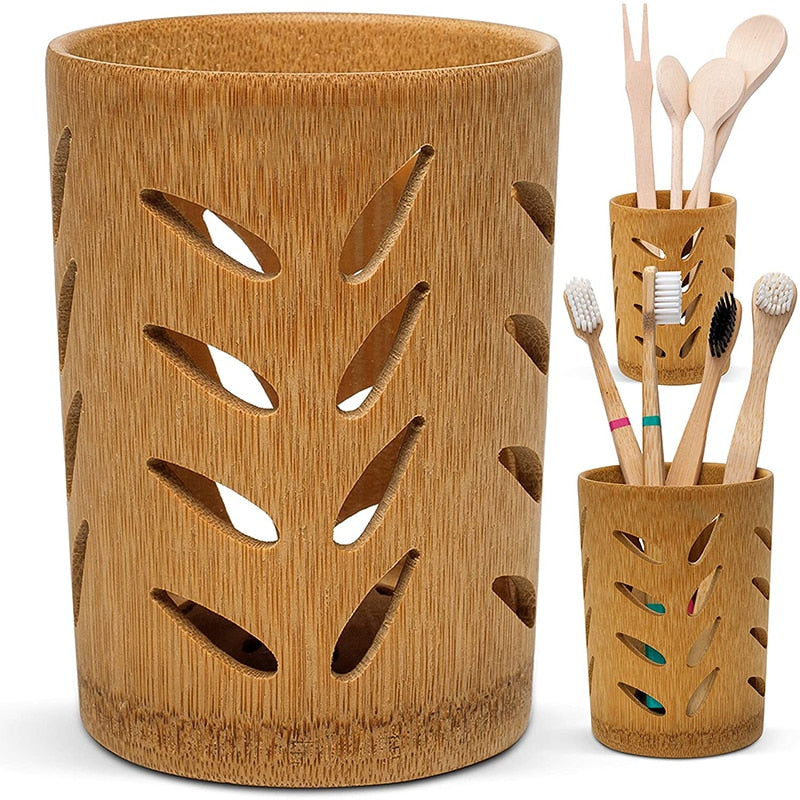 Porte brosse à dents en bambou
