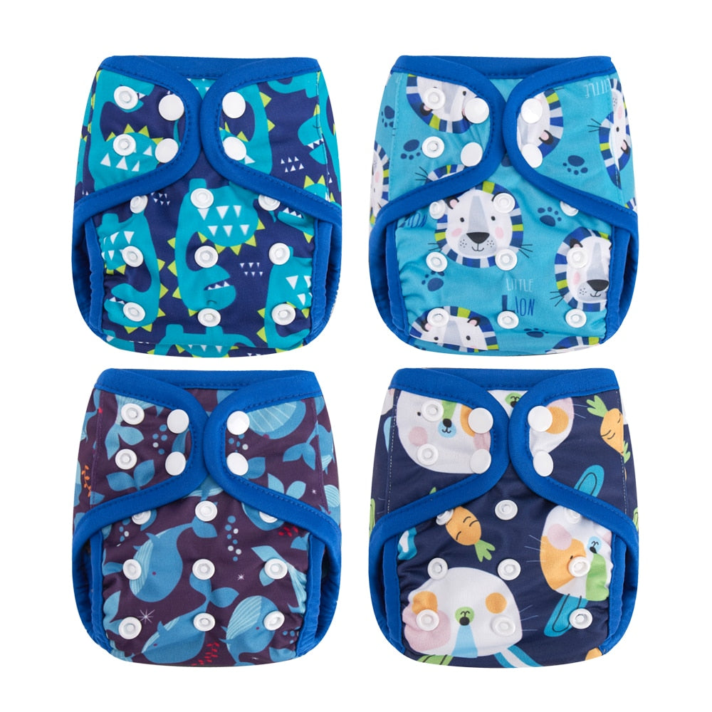 Couches lavables pour bébé "Happy Flute" - par 4