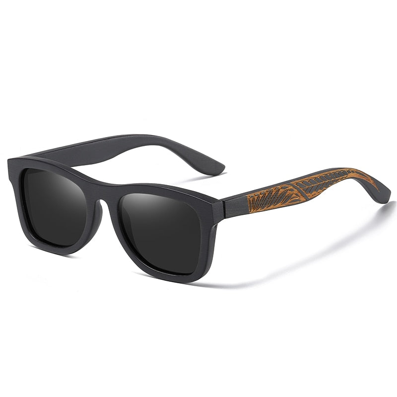 Lunettes solaires en bambou noir