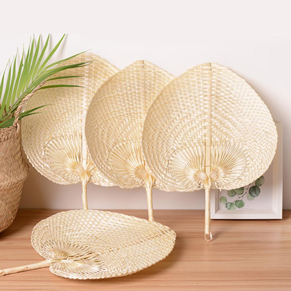 Woven bamboo fan