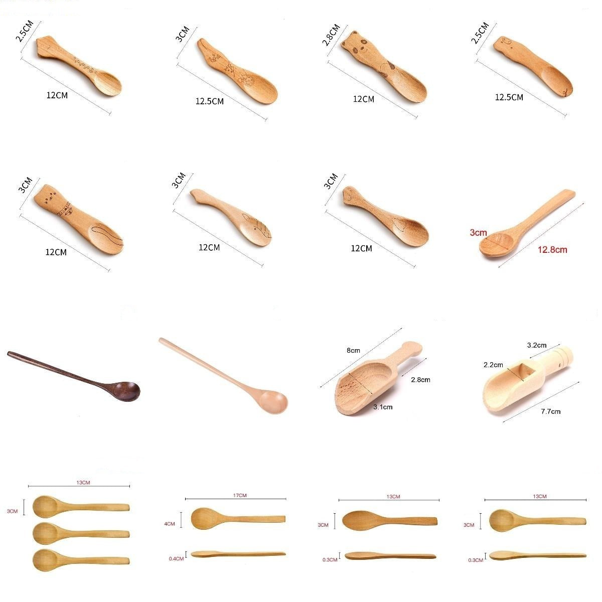 Minis cuillères en bambou