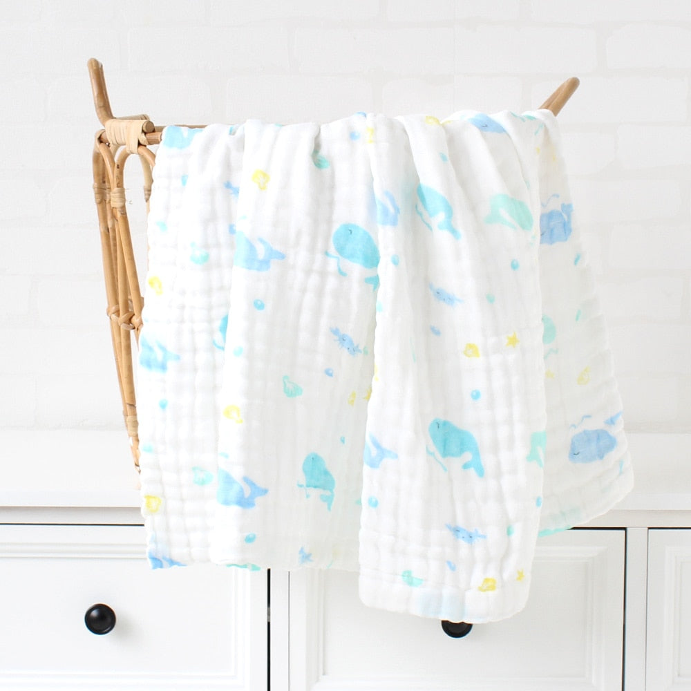 Couverture bébé épaisse en bambou et coton