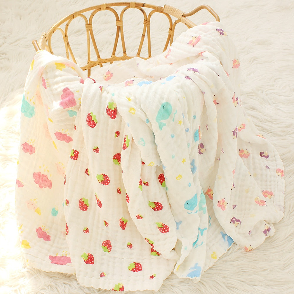 Couverture bébé épaisse en bambou et coton