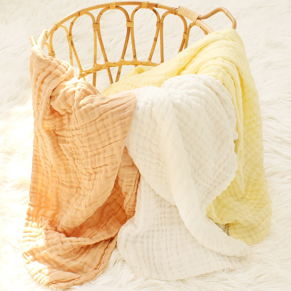 Couverture bébé épaisse en bambou et coton
