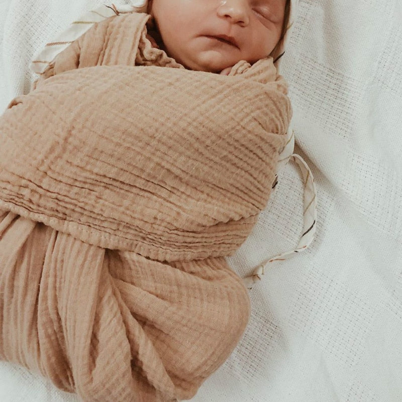 Couverture bébé épaisse en bambou et coton