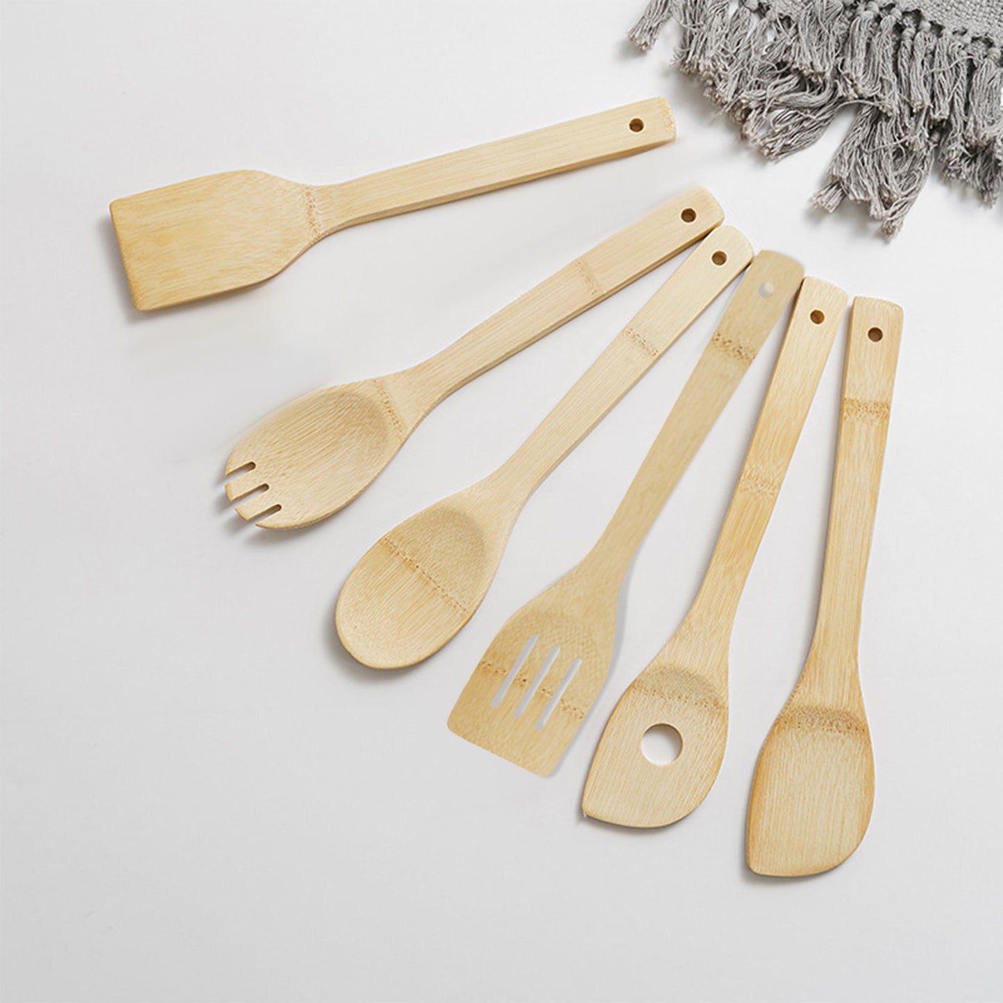 Ensemble de 6 spatules en bambou