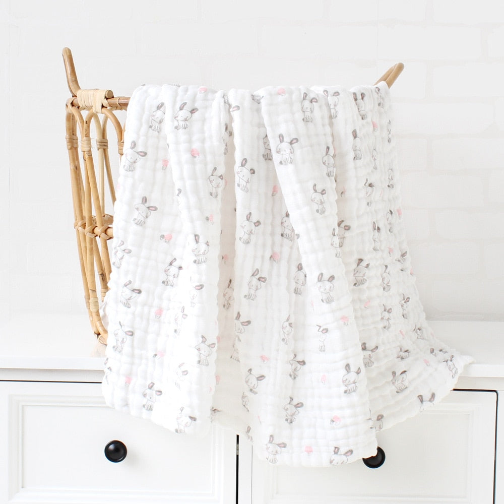 Couverture bébé épaisse en bambou et coton