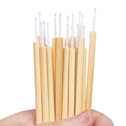 50 micro-brosses en bambou pour maquillage