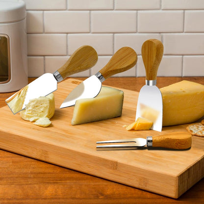Ensemble de 4 Pièces pour Fromage en Bambou