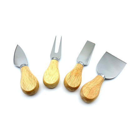 Ensemble de 4 Pièces pour Fromage en Bambou