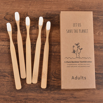 5 Brosses à Dents Ultra Douces en Bambou
