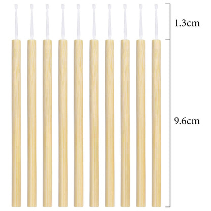 50 micro-brosses en bambou pour maquillage