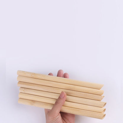 Ensemble 12 Pailles Bambou Premium 8" - Bio, Réutilisables