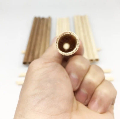 Lot de 10 pailles en bambou réutilisables