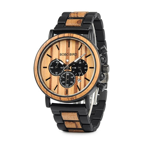 Montre Chronographe Homme en bambou