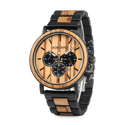 Montre Chronographe Homme en bambou