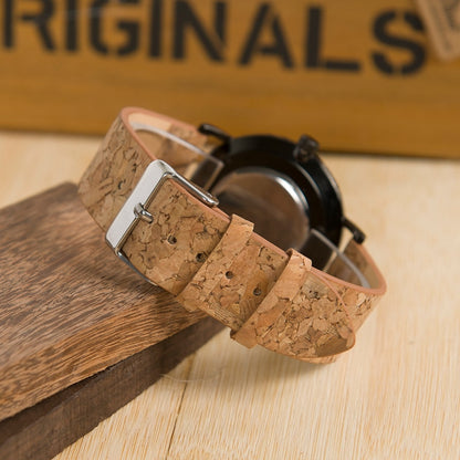 Montre écologique en bambou et liège