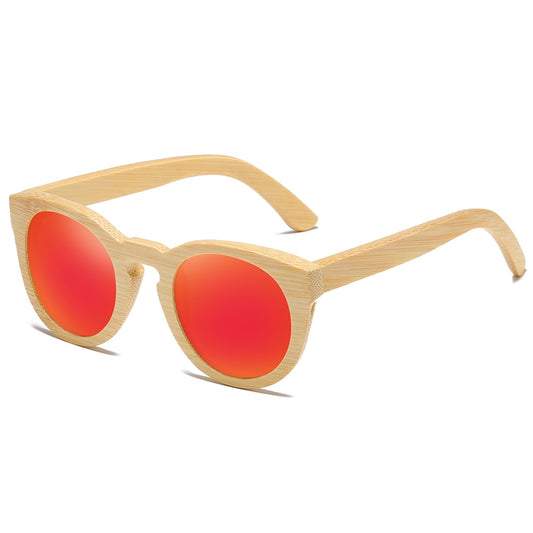 Round natural bamboo sunglasses (women)