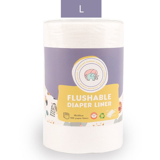 Rouleau de doublures jetables en bambou pour couches bébé
